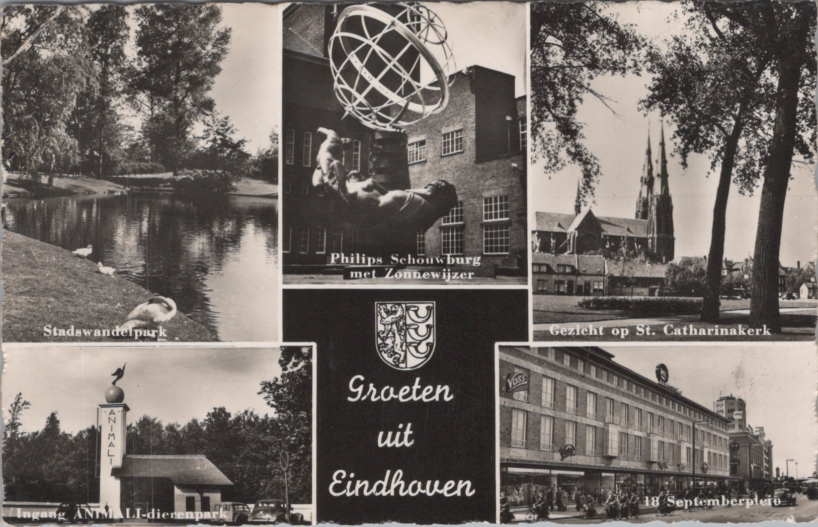 alarm atomair Thriller Mooie Oude Ansichtkaart van EINDHOVEN - Meerluik Groeten uit Eindhoven -  Goltbeeck
