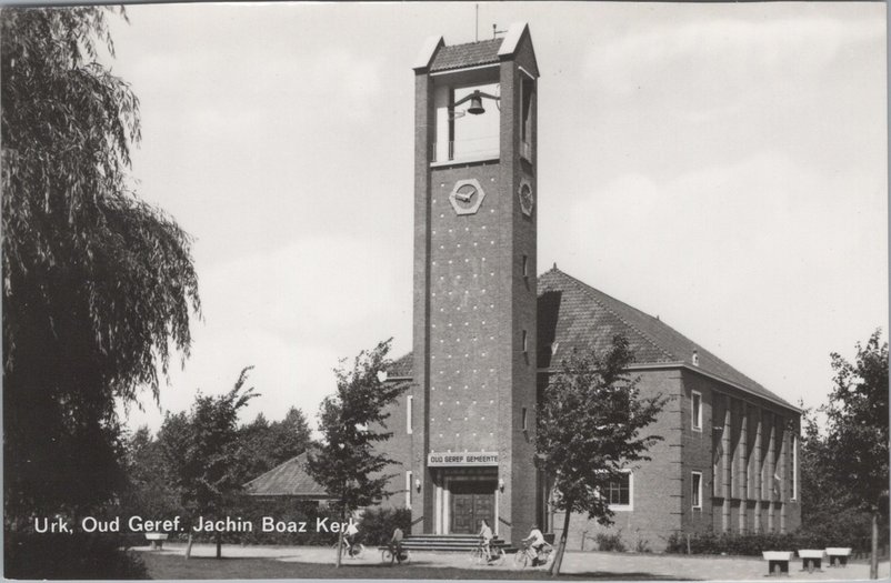 Jachin Boaz Kerk Urk Mooie Oude Ansichtkaart van URK - Oud Geref. Jachin Boaz Kerk - Goltbeeck
