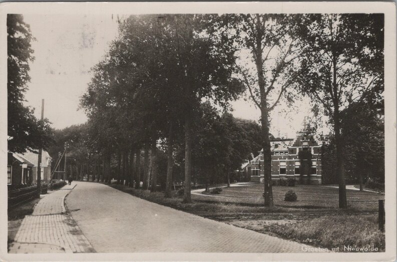 Mooie Oude Ansichtkaart van NIEUWOLDA Groeten uit Nieuwolda Goltbeeck