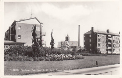 TILBURG - Ringbaan Zuid met R. K. Kerk Broekhoven II