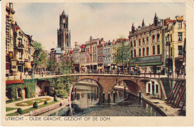 UTRECHT - Oude Gracht, Gezicht op de Dom