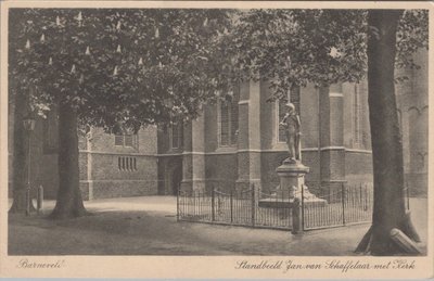 BARNEVELD - Standbeeld Jan van Schaffelaar met Kerk