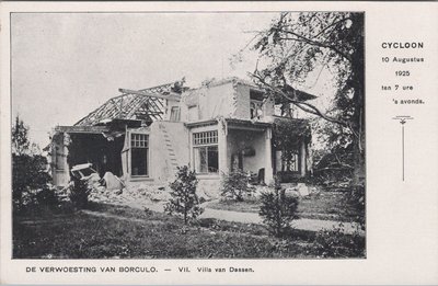 BORCULO - Verwoesting van Borculo 10 Augustus 1925, Villa van Dassen