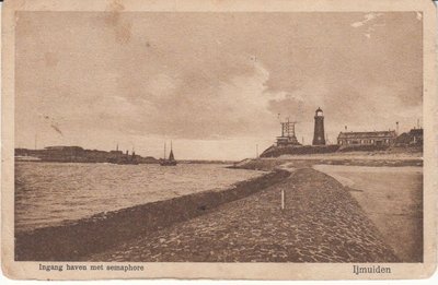 IJMUIDEN - Ingang Haven met Semaphore