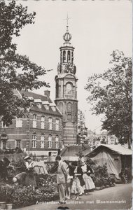 AMSTERDAM - Munttoren met Bloemenmarkt