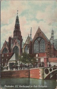 AMSTERDAM - O.Z. Voorburgwal en Oude Kerksplein