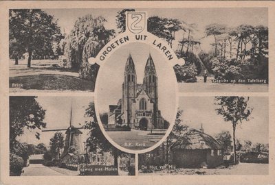 LAREN (N. H.) - Meerluik Groeten uit Laren