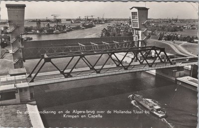 KRIMPEN - CAPELLE - De Stormvloedkering en de Algera-brug over de Hollandse IJssel bij Krimpen en Capelle