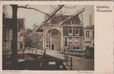 AMSTERDAM - Groenburgwal met de brug vóór de Staalstraat