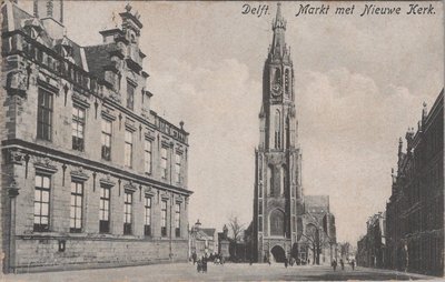 DELFT - Markt met Nieuwe Kerk