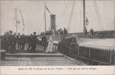 HARLINGEN - Bezoek van H.M. de Koningin aan de prov. Friesland