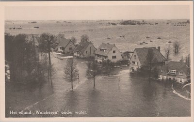 WALCHEREN - Het eiland Walcheren onder water