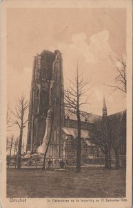 OIRSCHOT - St. Pleterstoren na de Instorting op 12 Dezember 1904