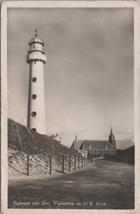 EGMOND AAN ZEE - Vuurtoren en O. K. Kerk