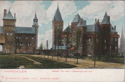 HAARZUILEN - Kasteel Ter Haar - Kasteel Ter Haar - Achterzijde met Kerk