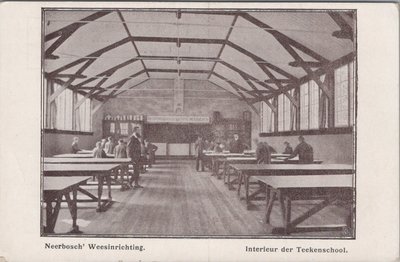 NEERBOSCH - Weesinrichting. Interieur der Teekenschool