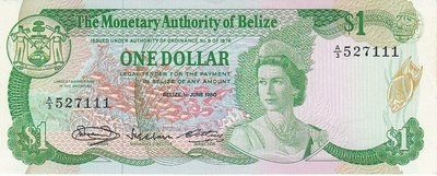 BELIZE P.38a - 1 Dollars 1980 AU