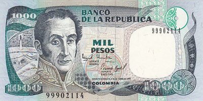 COLOMBIA P.438 - 1000 Pesos Oro 1995 UNC