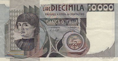 ITALY P.106a - 10.000 Lire 1978 VF