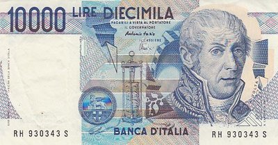 ITALY P.112d - 10.000 Lire 1984 VF