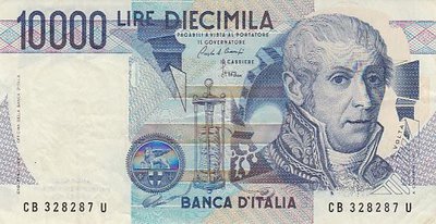 ITALY P.112a - 10.000 Lire 1984 VF