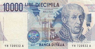 ITALY P.112d - 10.000 Lire 1984 VF