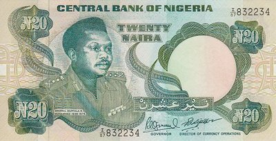 NIGERIA P.26e - 20 Naira ND 1984 UNC