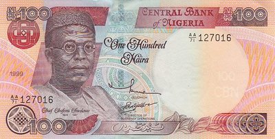 NIGERIA P.28b - 100 Naira 1999 XF