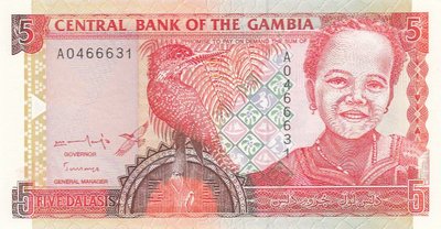 GAMBIA P.16a - 5 Dalasis ND 1996 UNC