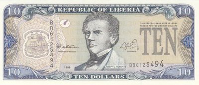 LIBERIA P.22 - 10 Dollars 1999 UNC