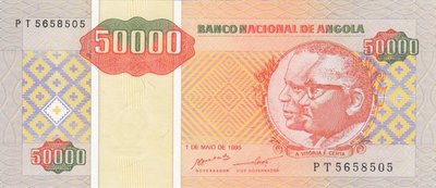 ANGOLA P.138 - 50.000 Kwanzas Reajustados 1995 UNC