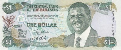 BAHAMAS P.69 - 1 Dollar 2001 UNC