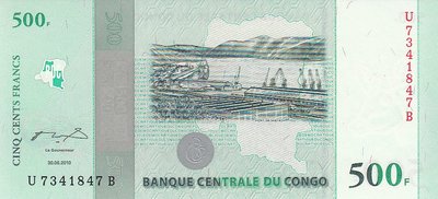 CONGO DEM. REPUBLIC P.100a - 500 Francs 2010 UNC
