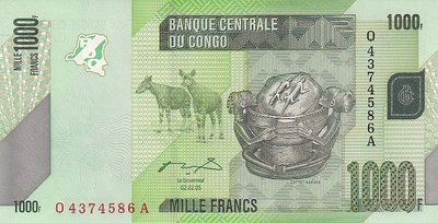 CONGO DEM. REPUBLIC P.101a - 1000 Francs 2005 UNC