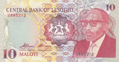 LESOTHO P.11a - 10 Maloti 1990 UNC