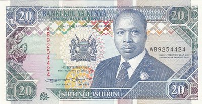 KENYA P.31a - 20 Shillings 1993 UNC