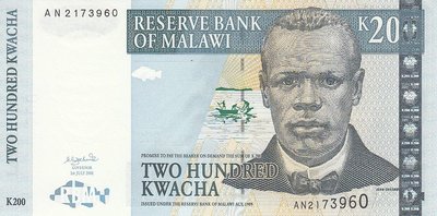 MALAWI P.47a - 200 Kwacha 2001 UNC