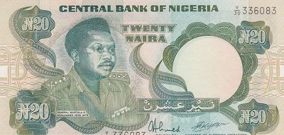 NIGERIA P.26d - 20 Naira ND 1984 UNC