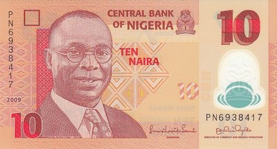 NIGERIA P.39a - 10 Naira 2009 UNC