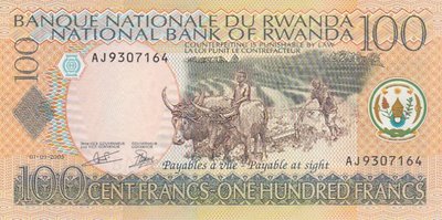 RWANDA P.29b - 100 Francs 2003 UNC