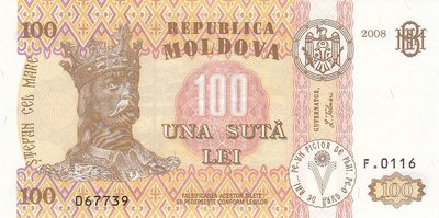 MOLDOVA P.15b - 100 Lei 2008 UNC