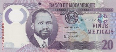 MOZAMBIQUE P.149 - 20 Meticais 2017 UNC