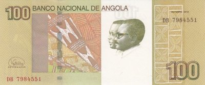 ANGOLA P.153b - 100 Kwanzas 2012 (2017) UNC