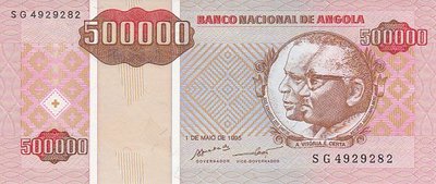 ANGOLA P.140 - 500.000 Kwanzas 1995 UNC