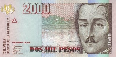 COLOMBIA P.457c - 2000 Pesos Oro 2006 UNC