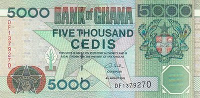 GHANA P.34i - 5000 Cedis 2003 UNC