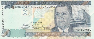 HONDURAS P.94b - 50 Lempiras 2008 UNC