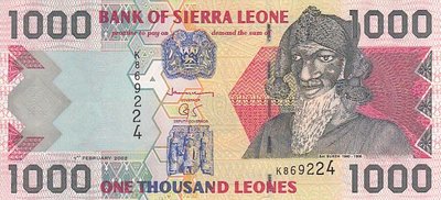 SIERRA LEONE P.24a - 1000 Leones 2002 UNC