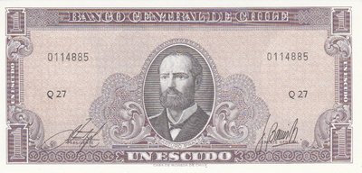 CHILE P.136 - 1 Escudo ND UNC