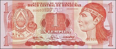 HONDURAS P.84d - 1 Lempira 2004 UNC